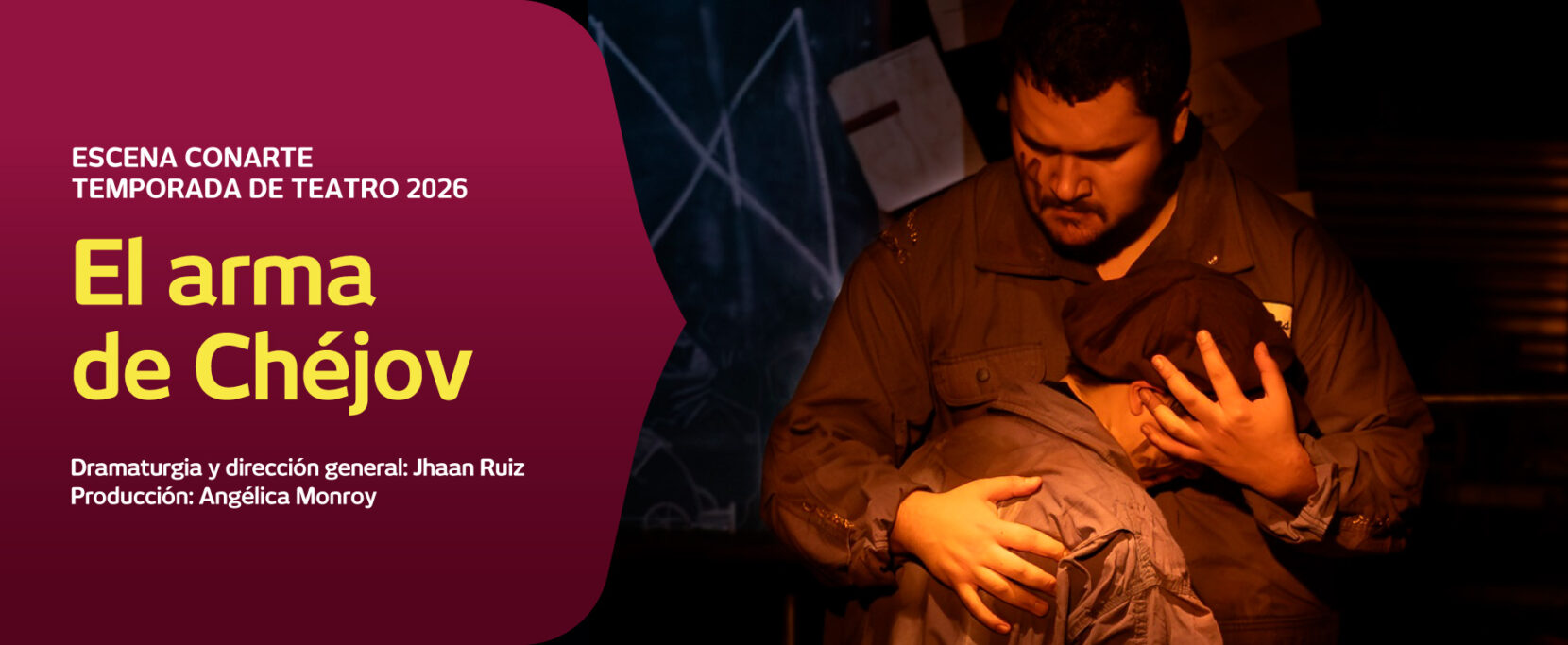 Flyer de Temporada de Teatro 2026 I El arma de Chéjov