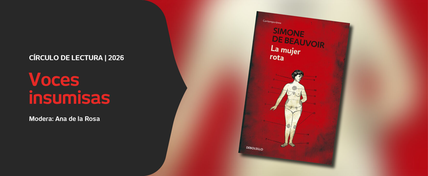 Flyer de Círculo de lectura I Voces insumisas – Octubre 2026