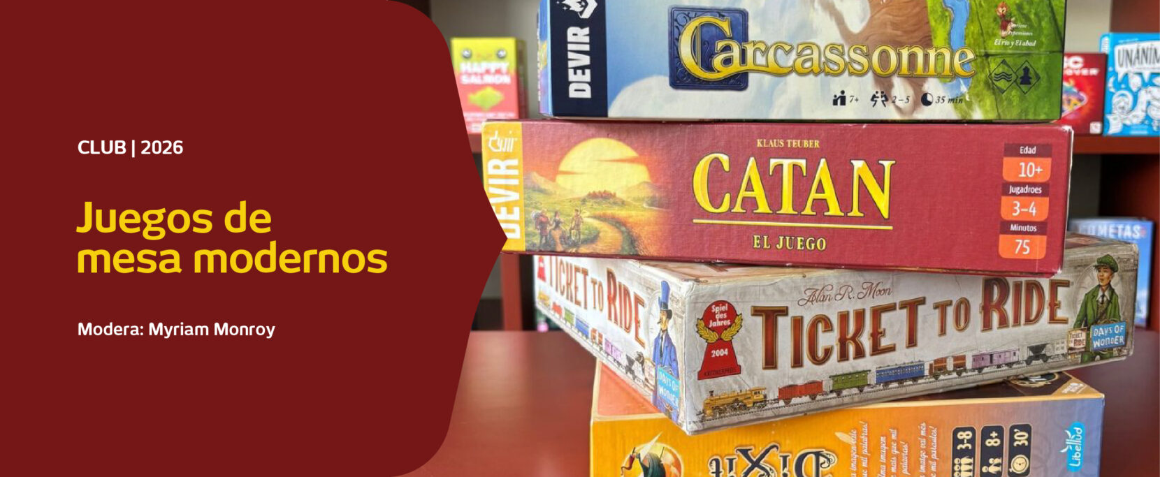 Flyer de Club I Juegos de mesa modernos – Octubre 2026